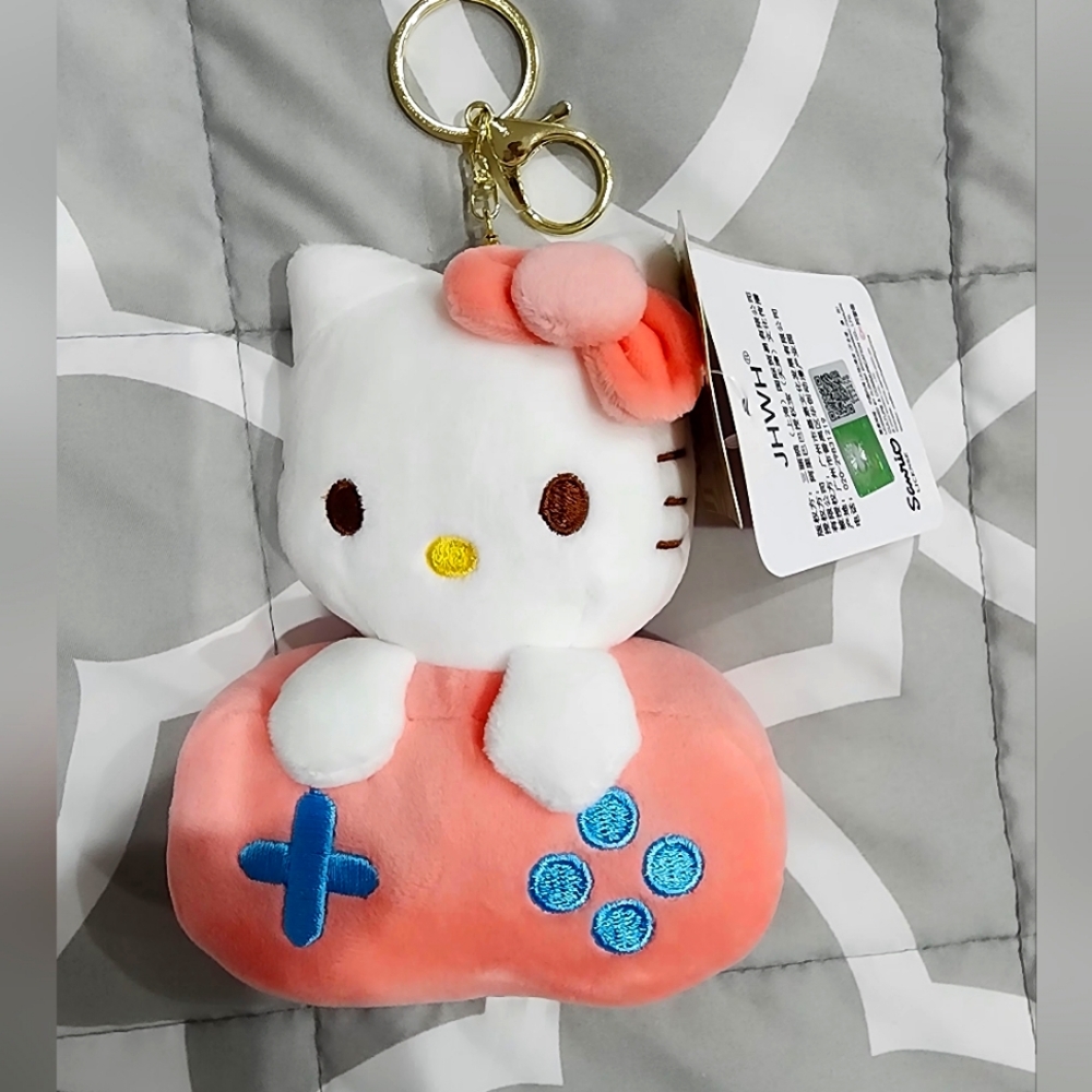 Sanrio Hello Kitty Flower Pot Culture Plush Toy Keychain